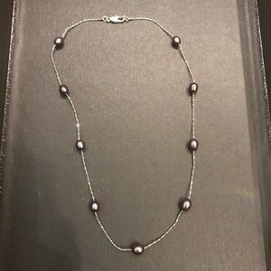 Black Fresh Water Pearl Necklace